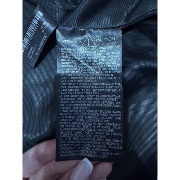 ZARA Man Faux Leather Biker Jacket Black Size L Moto Zip Pockets Asymmetrical - Picture 10 of 10